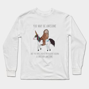 Bigfoot Riding a Unicorn Long Sleeve T-Shirt